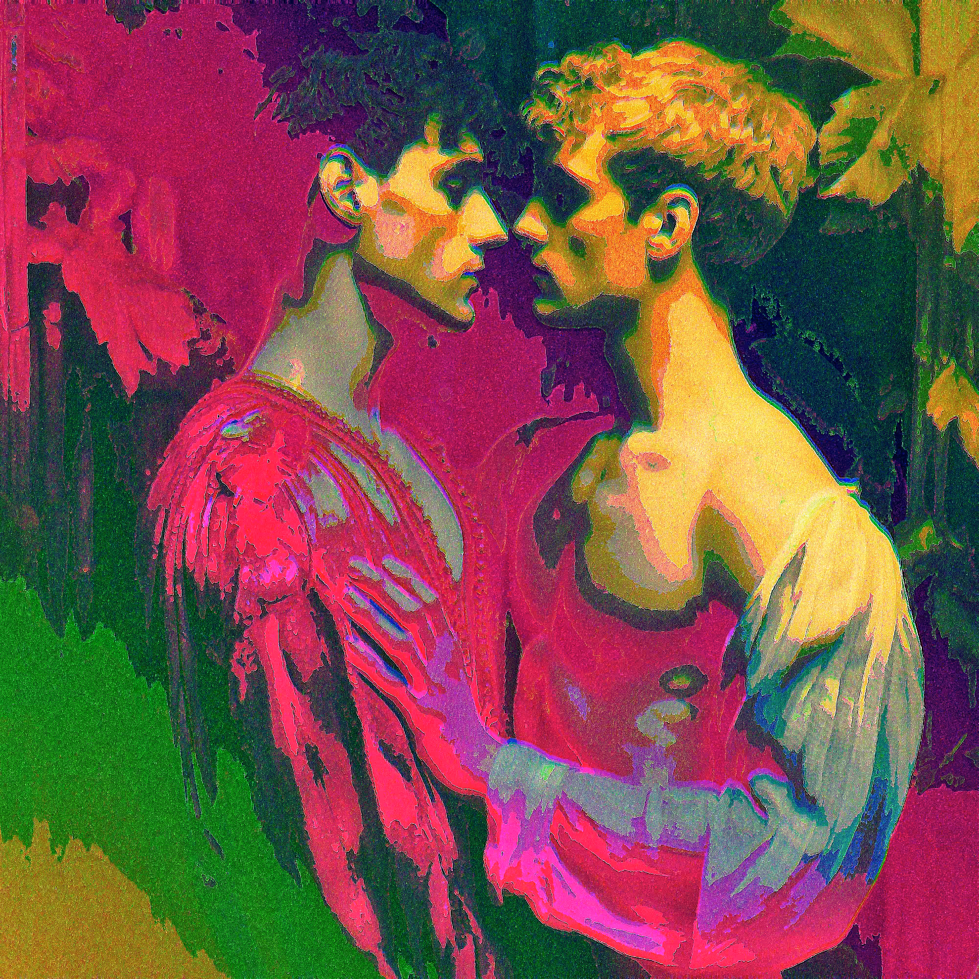 TWO MAN KISSING #003