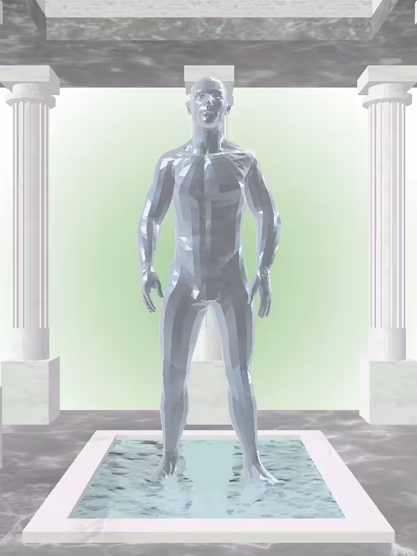 HeavenComputer: The Fragmented Indifferent Shimmery Blue Man #2955
