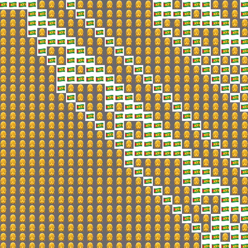 Elementary Cellular Emoji Automata #600