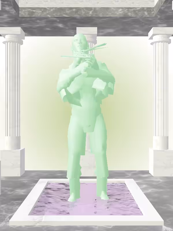 HeavenComputer: The Cheering Normie Green Man #1062
