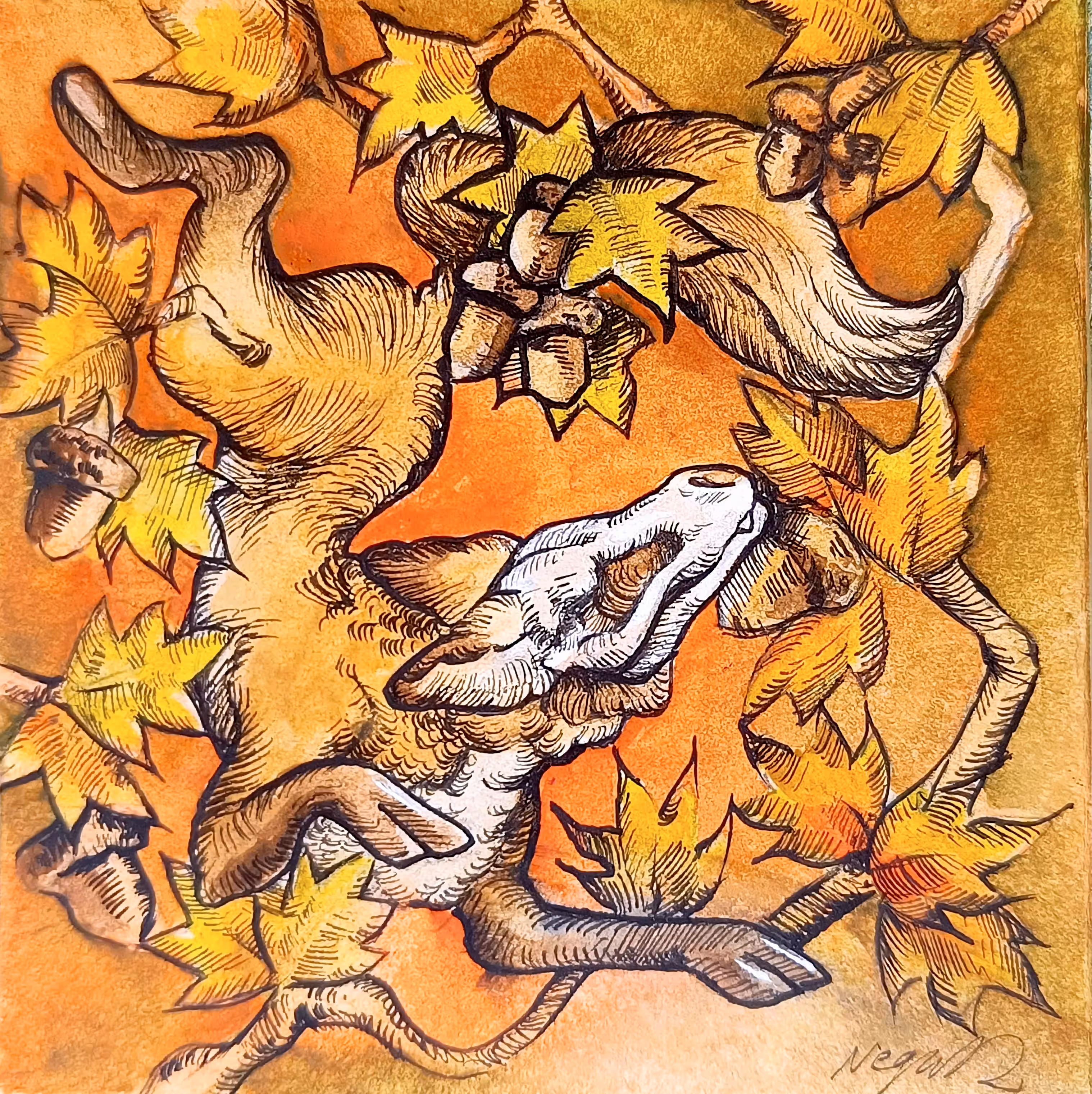 Autumn fox Dancing