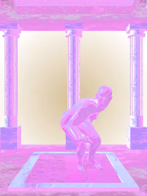 The Sneaky Melted Blue Woman #4663