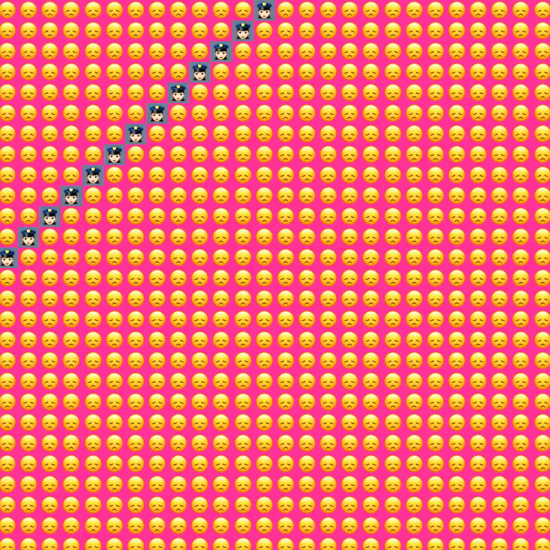 Elementary Cellular Emoji Automata #177