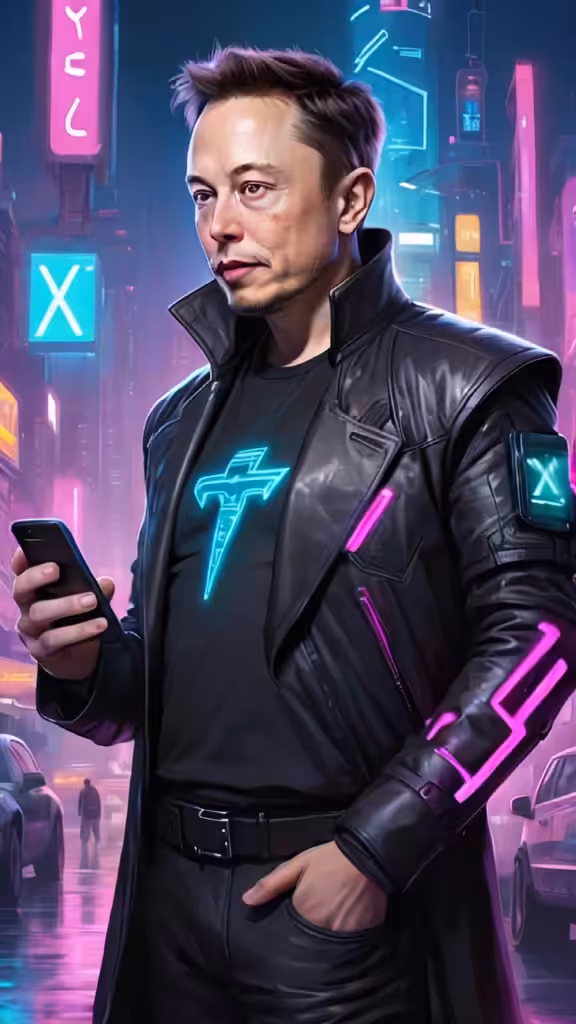 Elon Musk in the cyberpunk era   