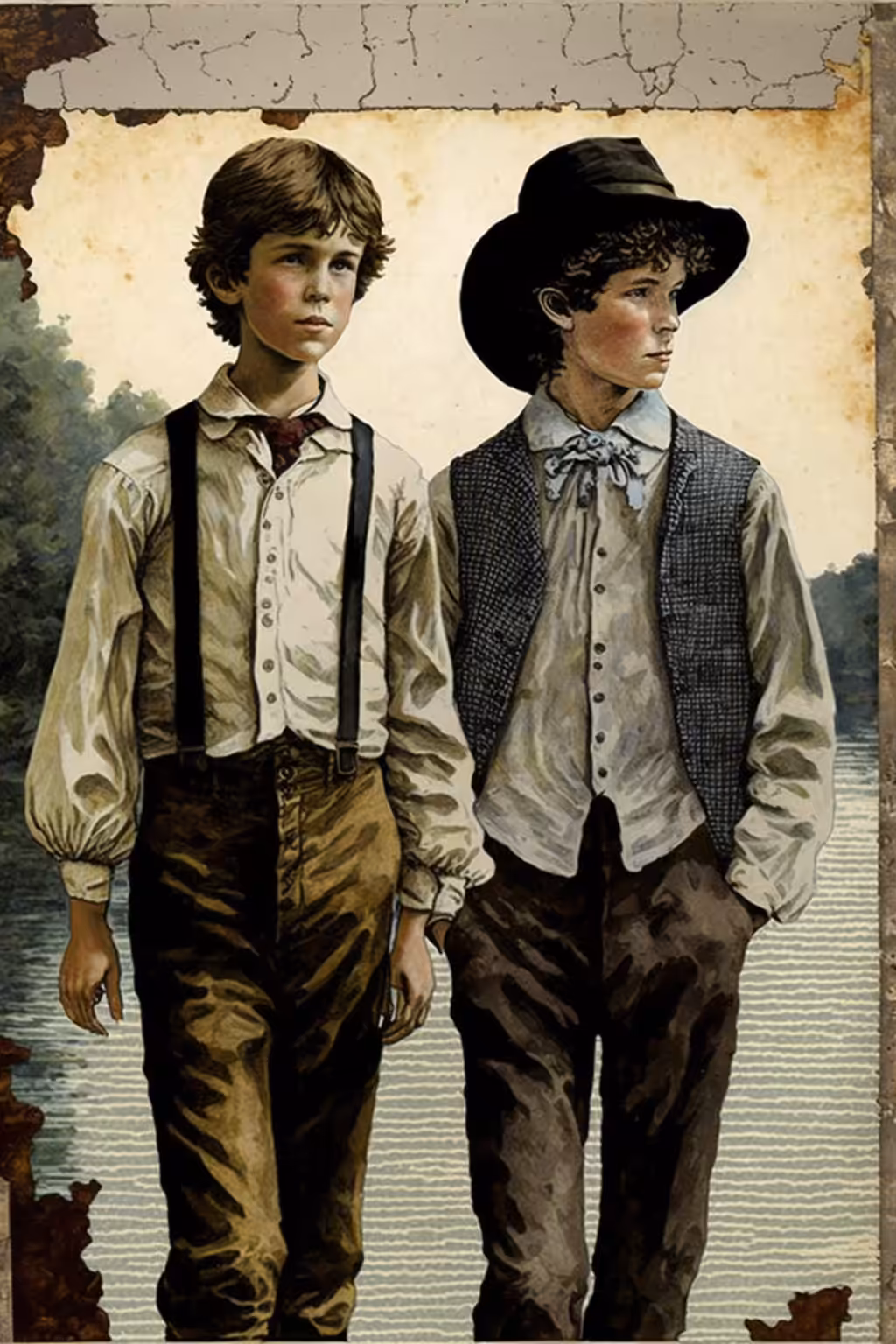 Tom and Huck Find a Treasure