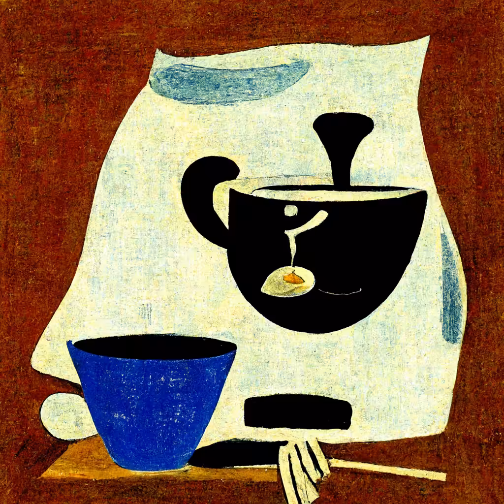 black gaiwan (盖碗) and a blue cup