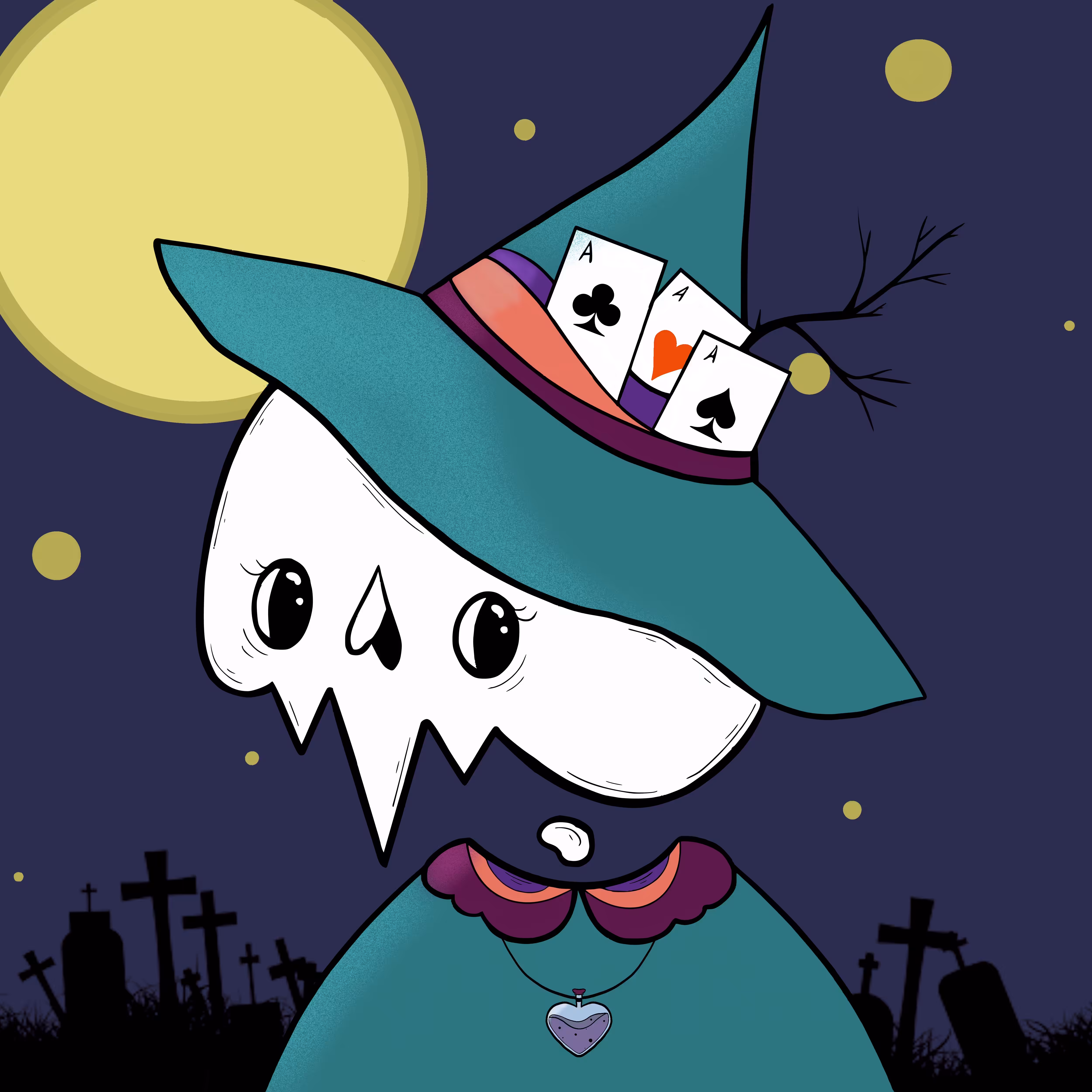 Skull Witch Raven