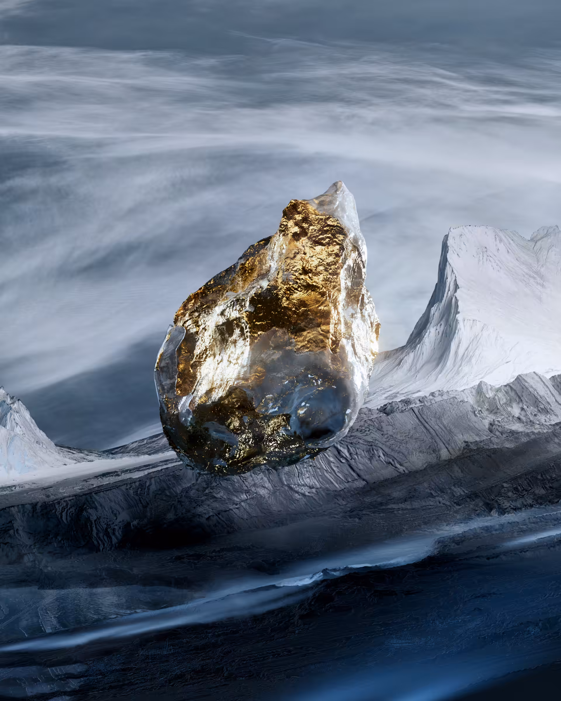 3D-Gold Nugget #2