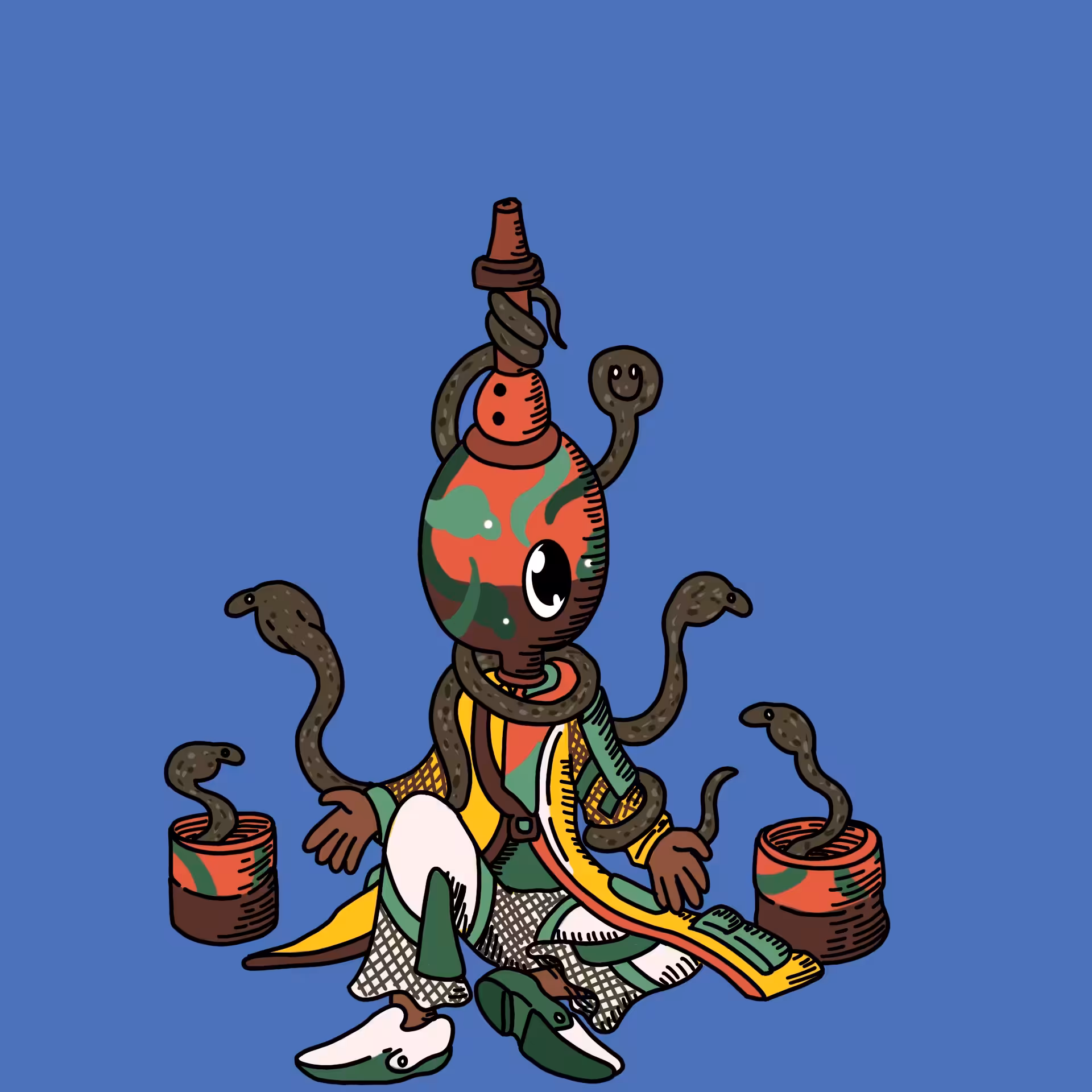 Snakecharmer one eyed guy #00127