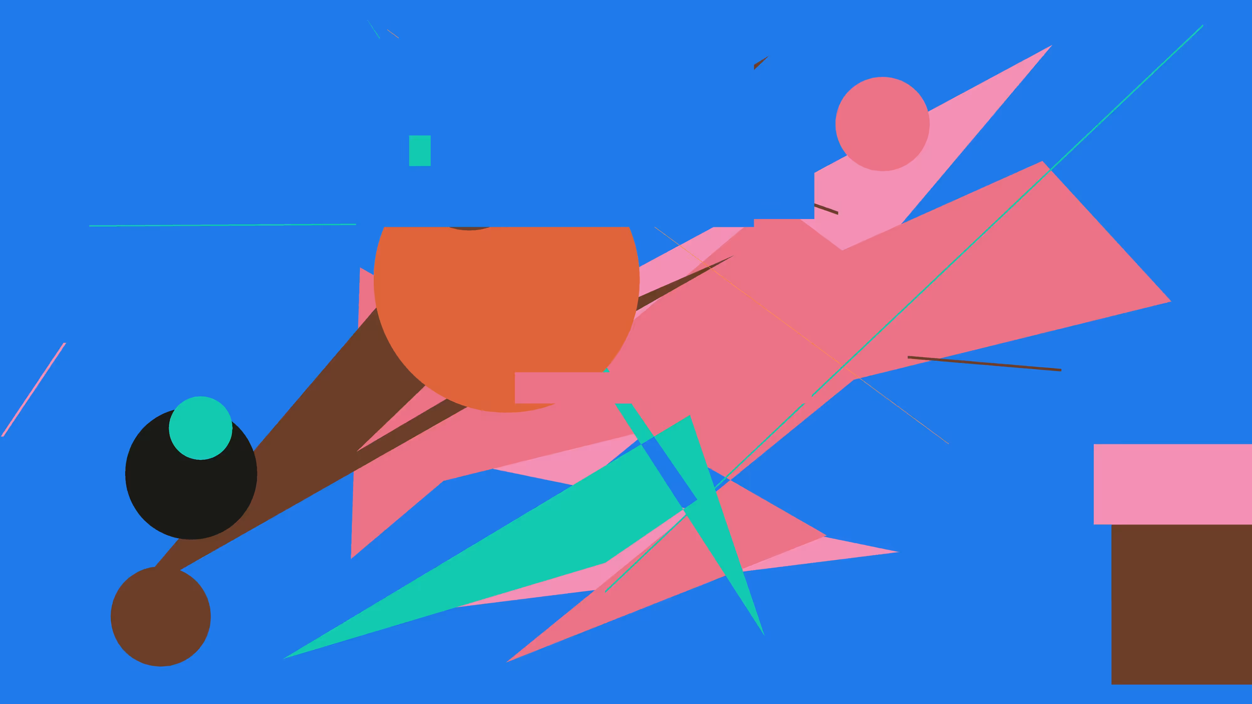 Abstract art. Astronaut.