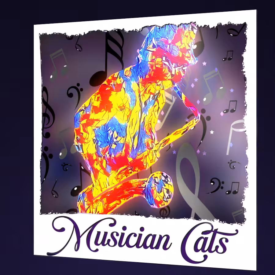 Musician Cats - Saxophone