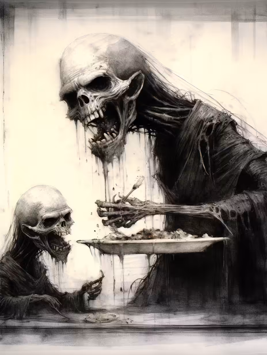 "Gluttony" Ink Art