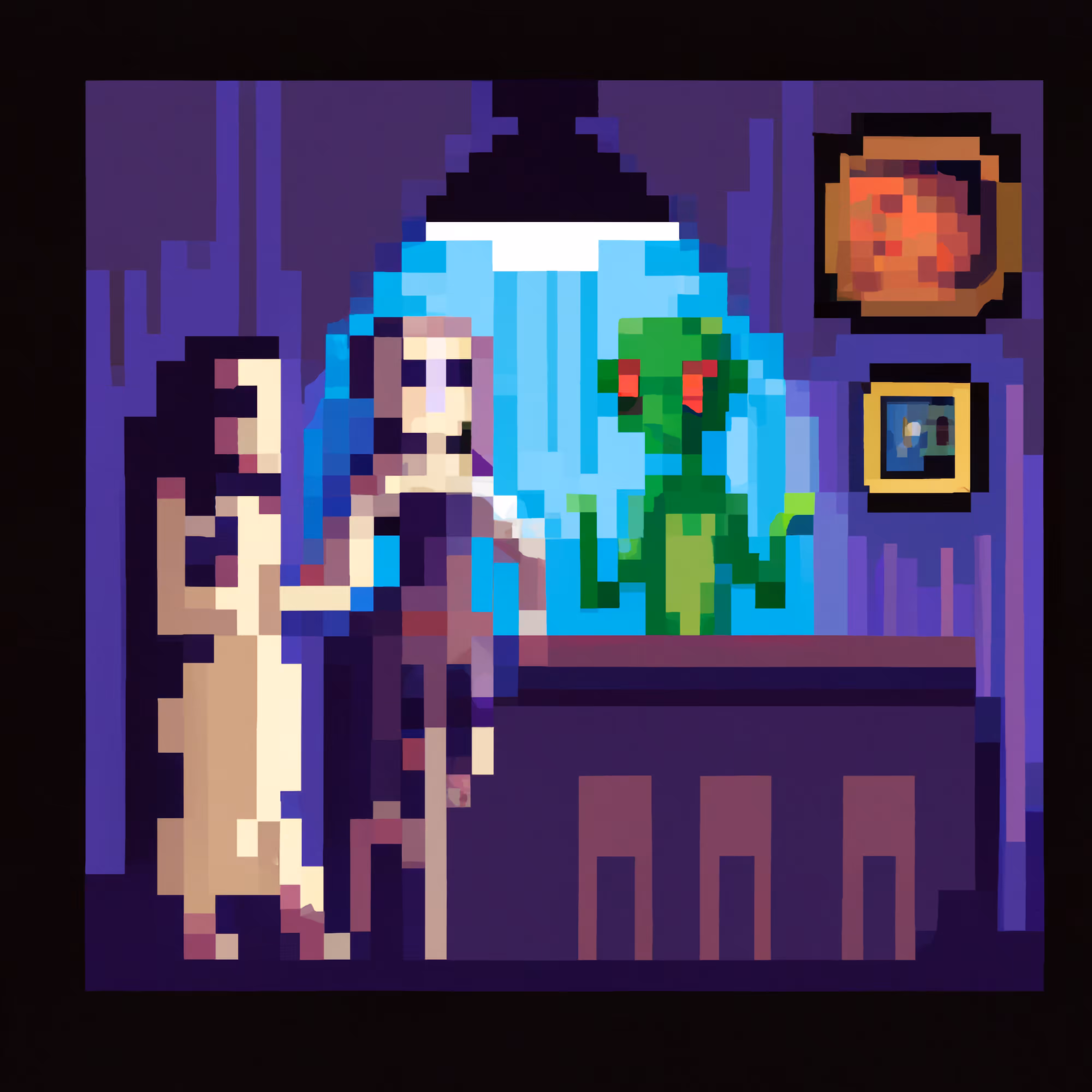 Mona Lisa Meets an Alien in a Bar #32: Two Lovely Ladies and a Bartender