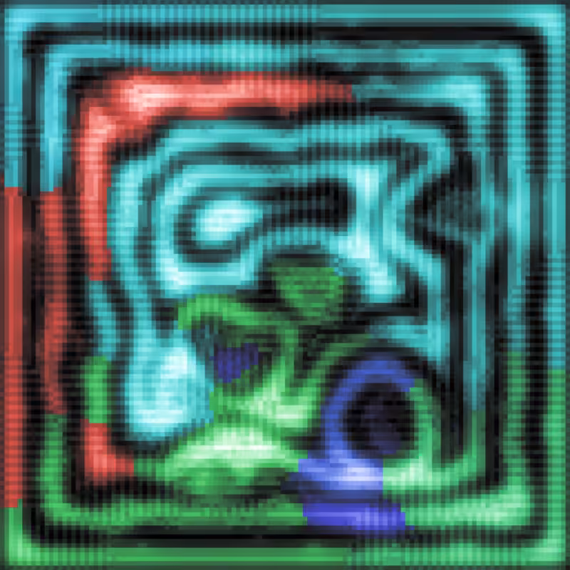 Rainbow Ripples Automaton #23