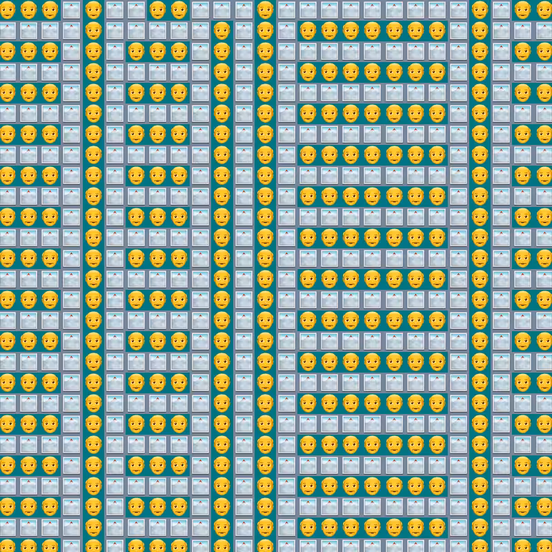 Elementary Cellular Emoji Automata #877