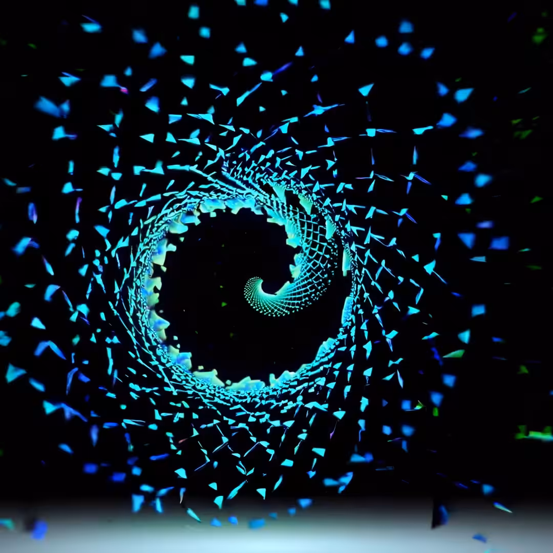 Neon Particle Spiral