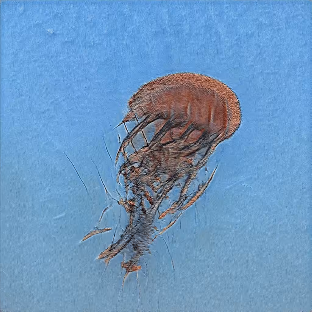 AI imagined impressionistic jellyfish painting #4
