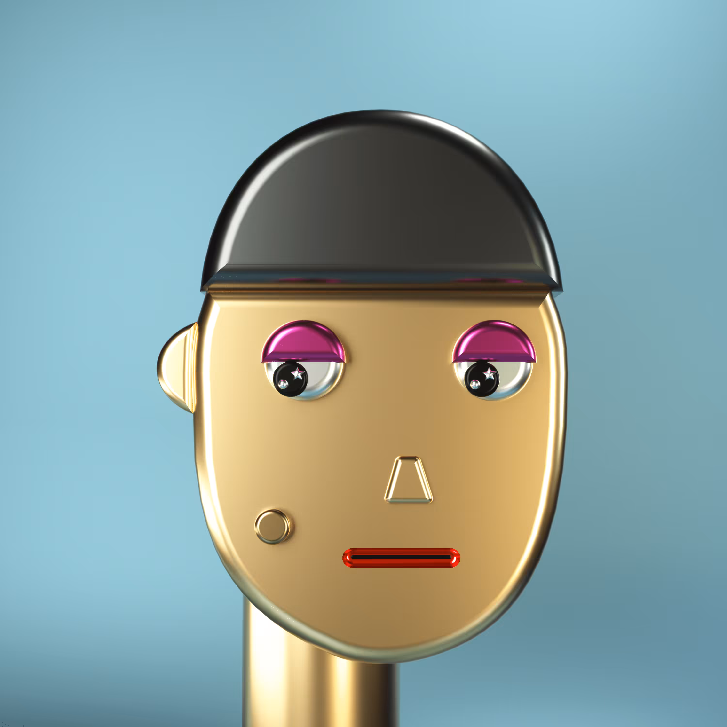 3D Chrome Punks: 3D Chrome Punk #0076