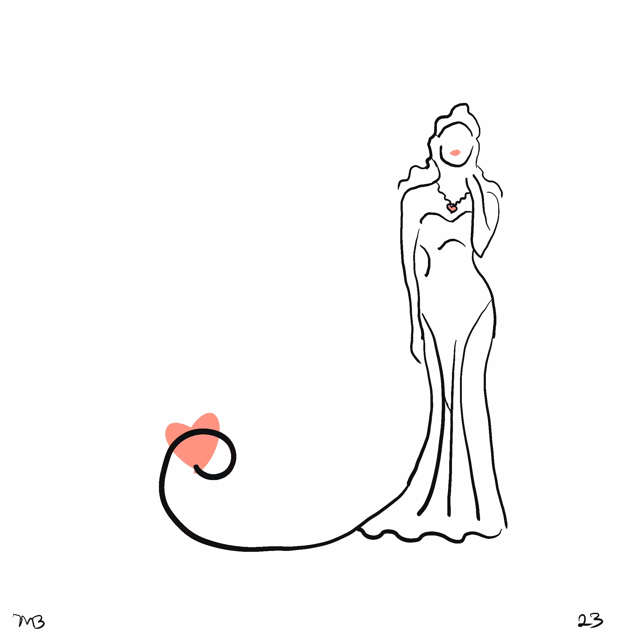 The Bride with color