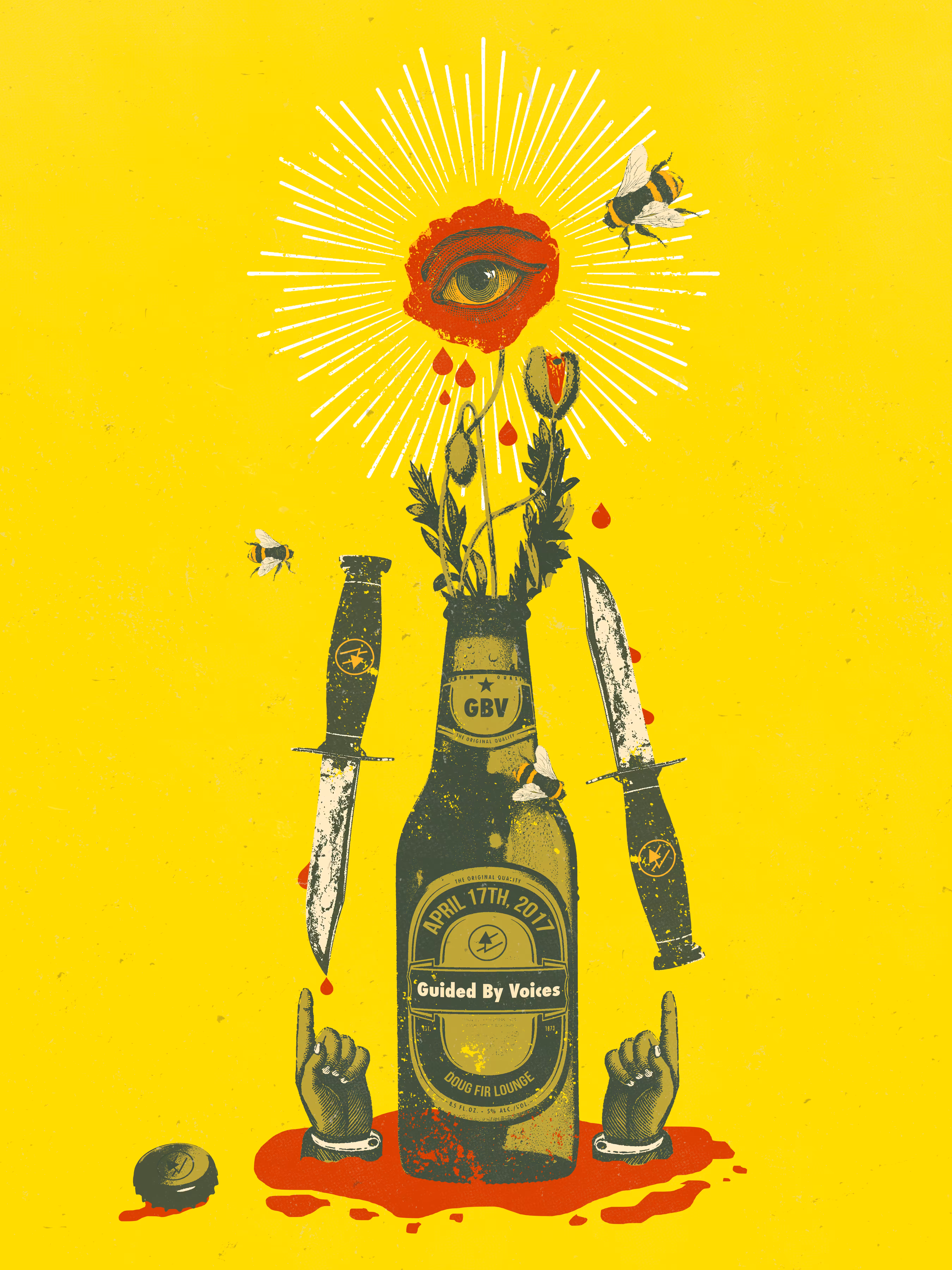 SHOWDEER POSTERS: GUIDED BY VOICES - PORTLAND, OREGON @ DOUG FIR LOUNGE | APRIL 17TH, 2017