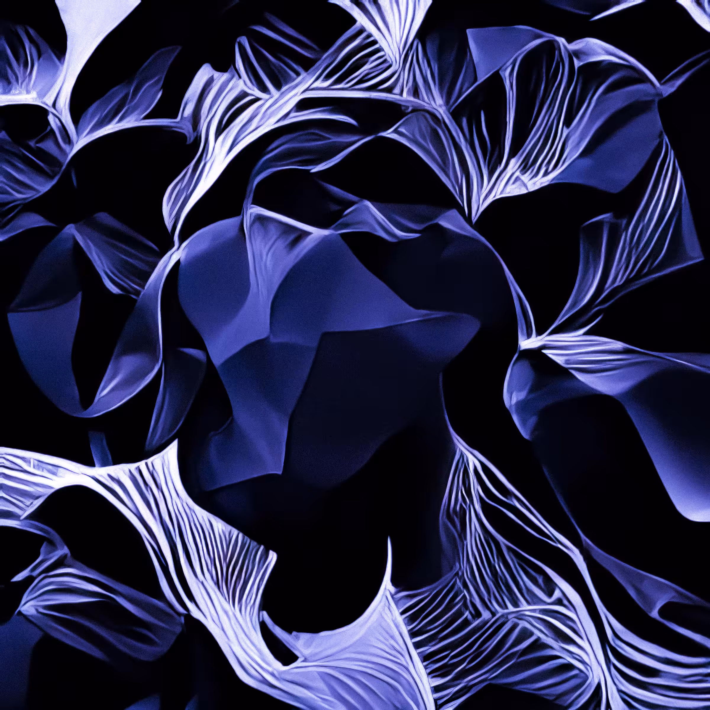 MIDNIGHT BLUE VELVET HEART