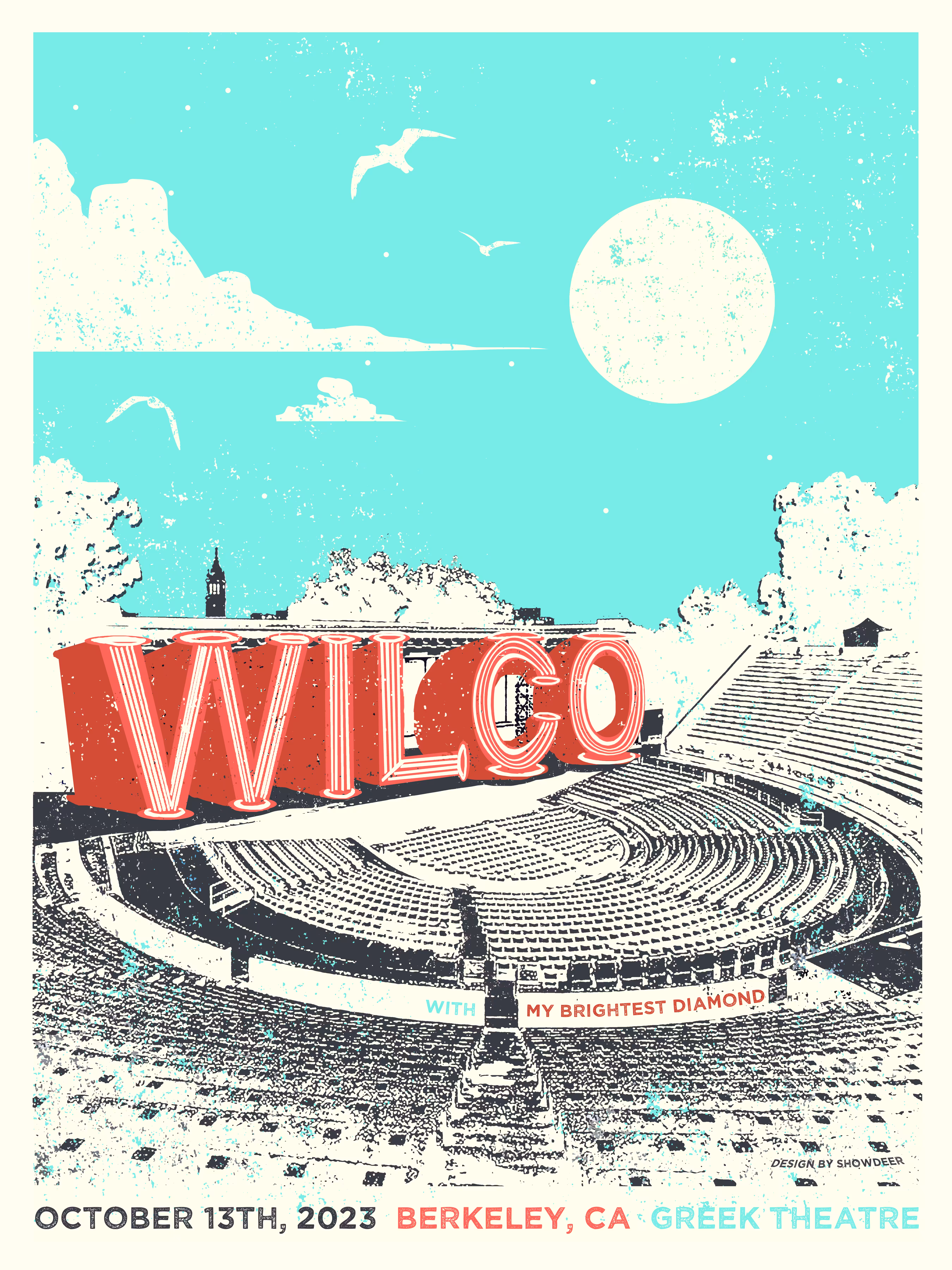 SHOWDEER POSTERS: WILCO - BERKELEY, CALIFORNIA @ GREEK THEATRE | OCTOBER 13TH, 2023