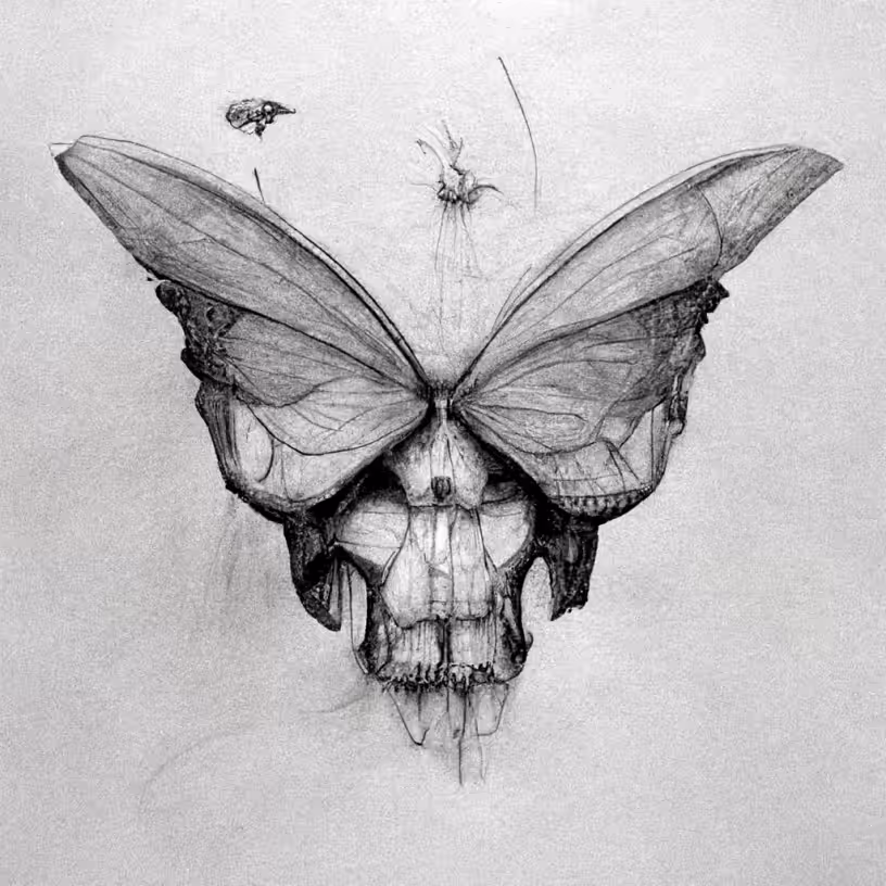 O.G. SPIRATOM - Butterfly Skullz 💀🦋 AI Concept Sketch for Joji