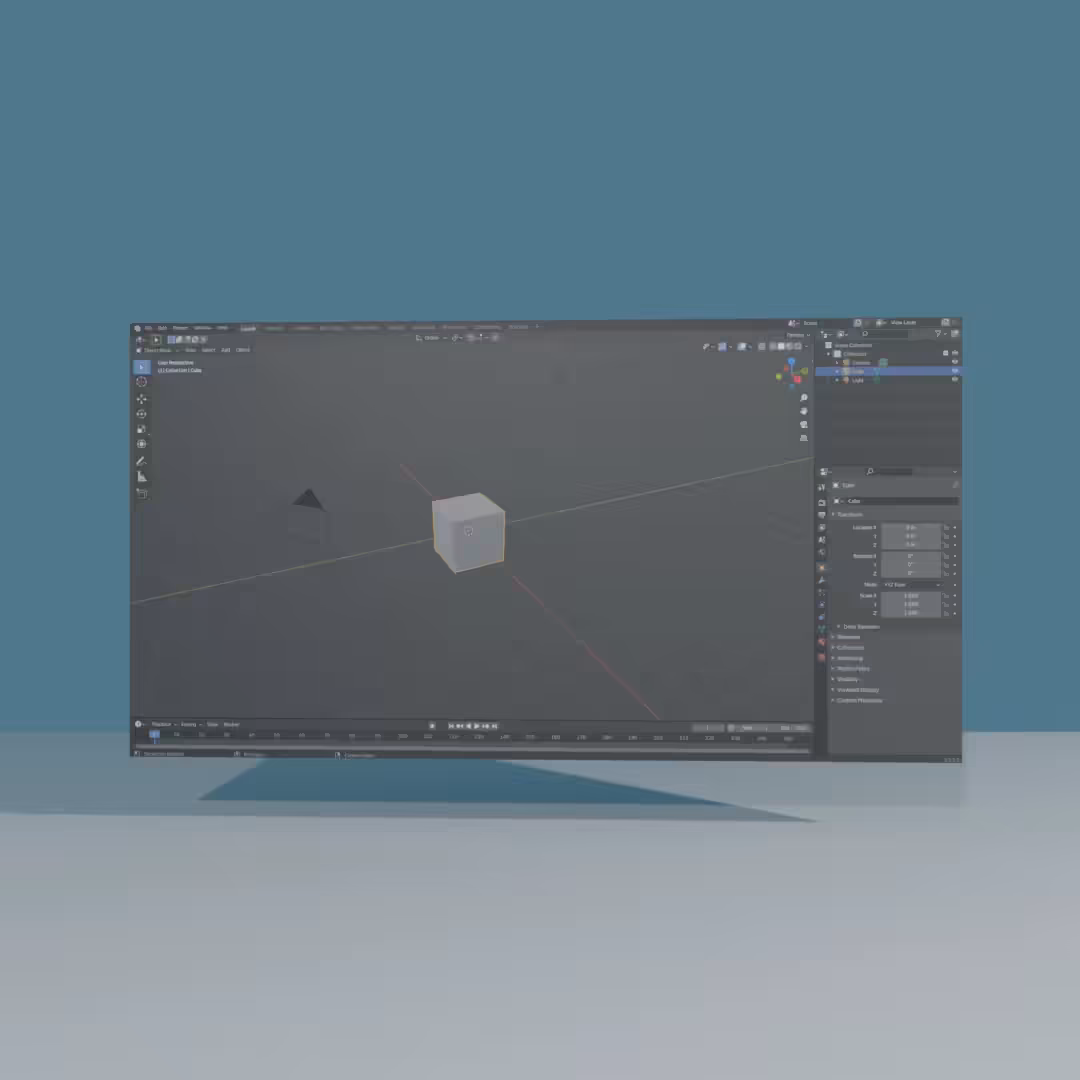 blender first page 3d card
