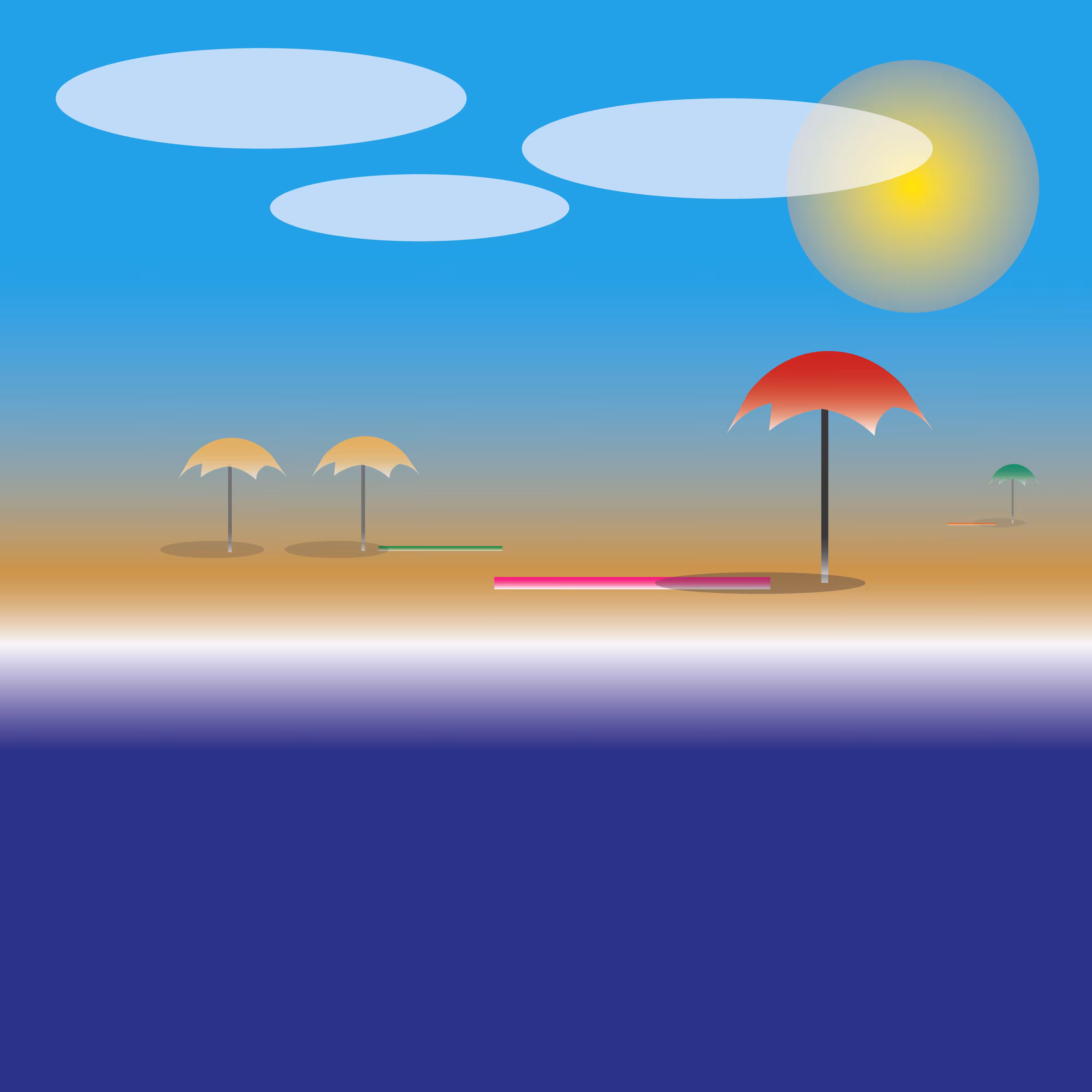 At the beach