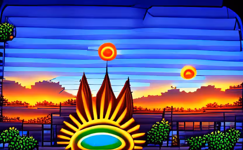 Solarpunk Sunset