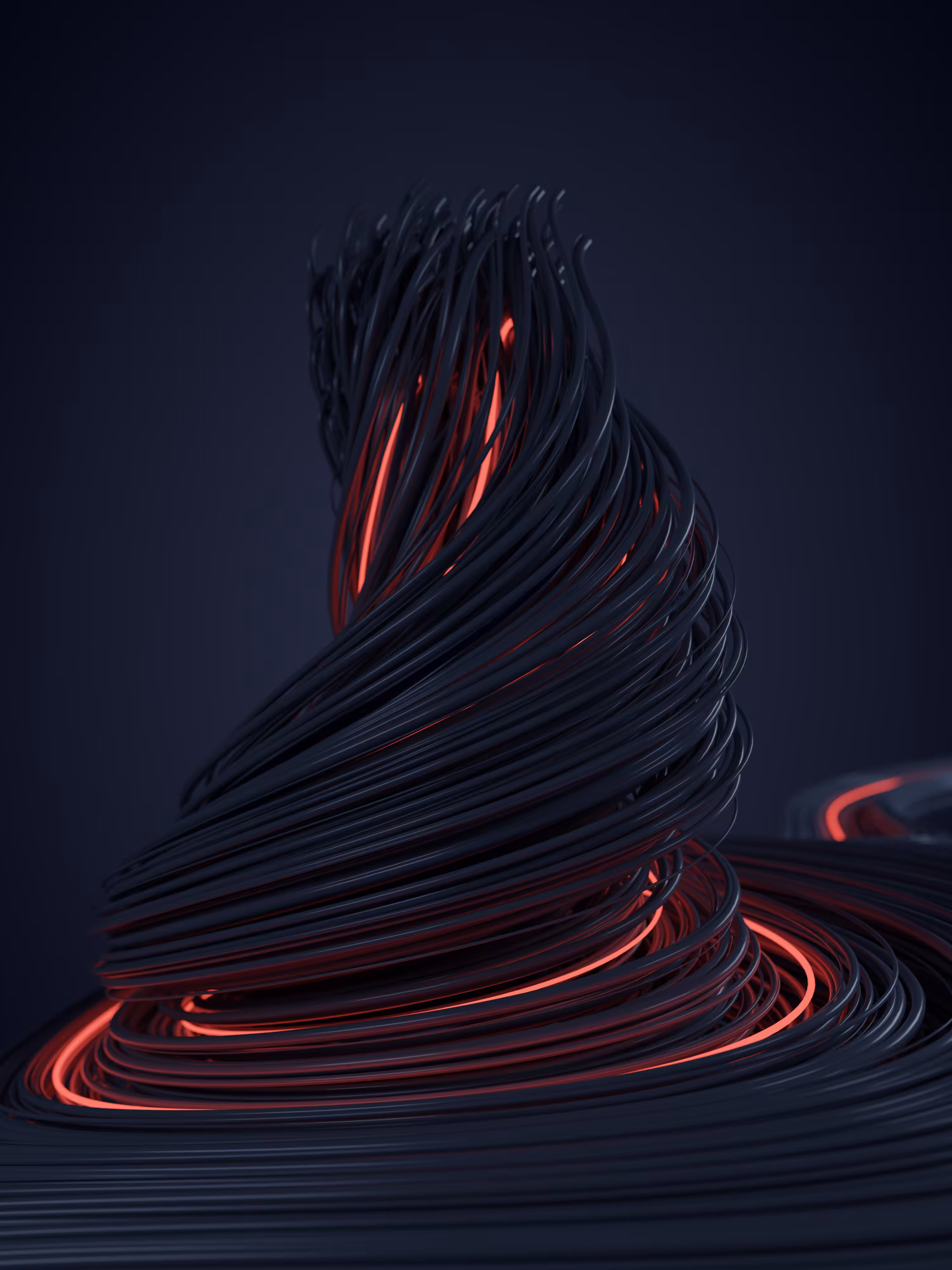 Red Neon Twirl