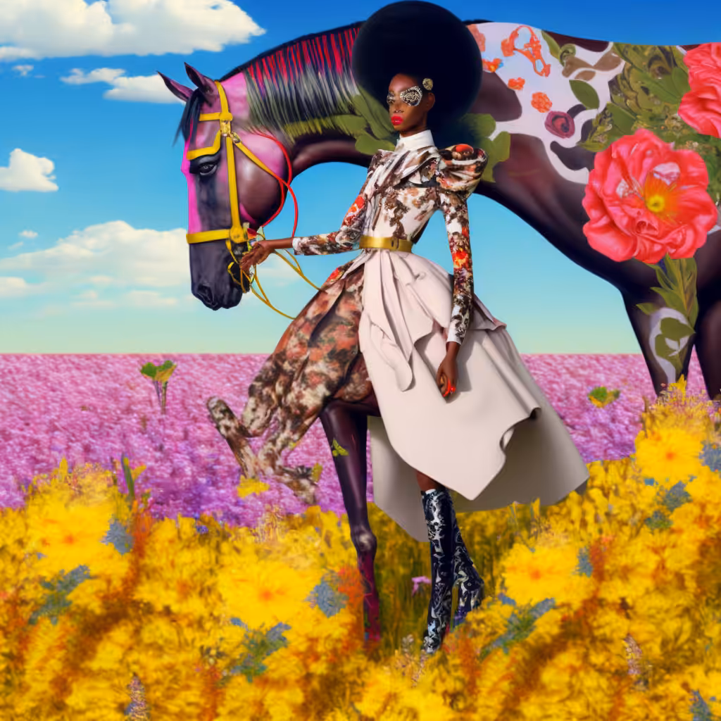 Liberty on the lavender meadow