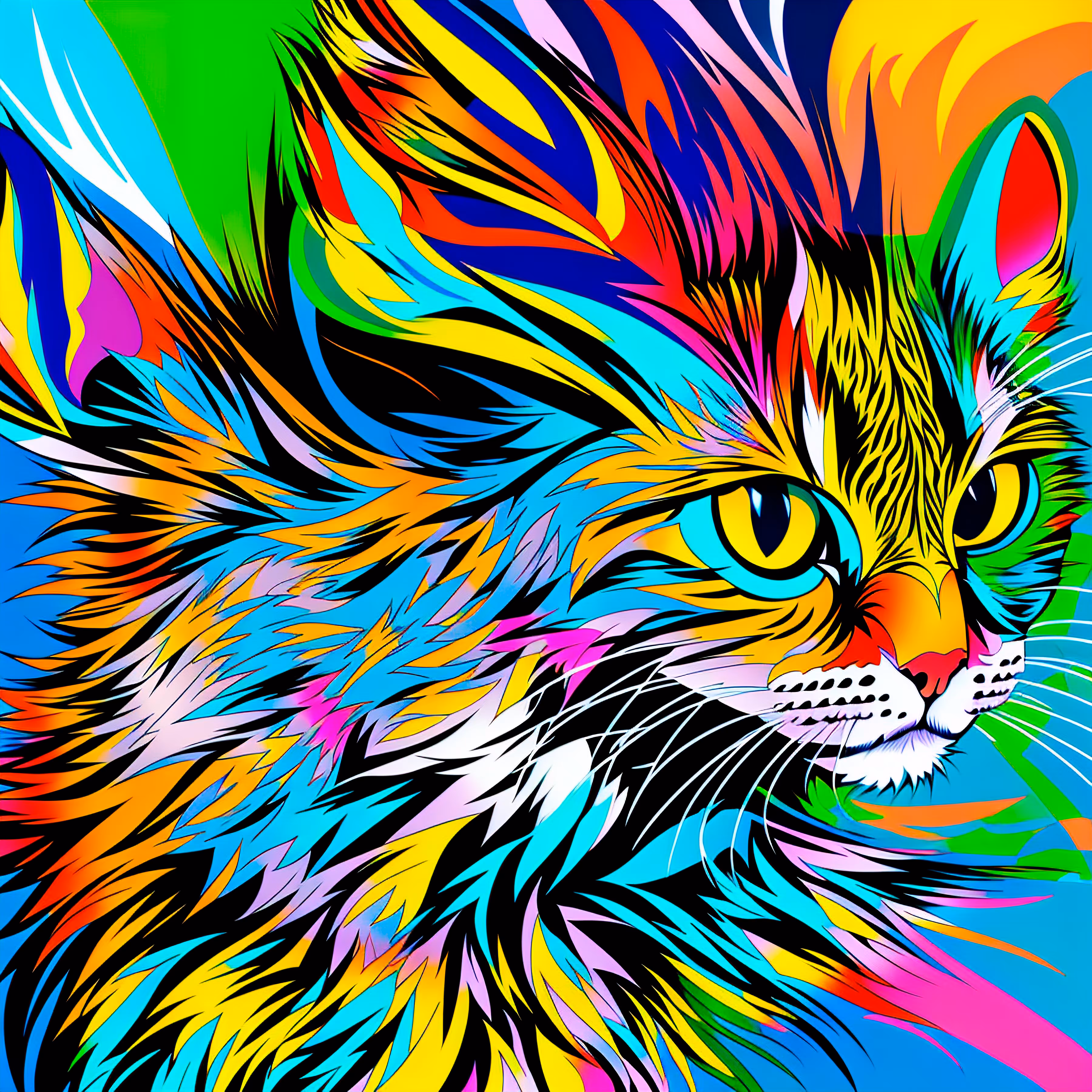 Vibrant Feline Hues #1