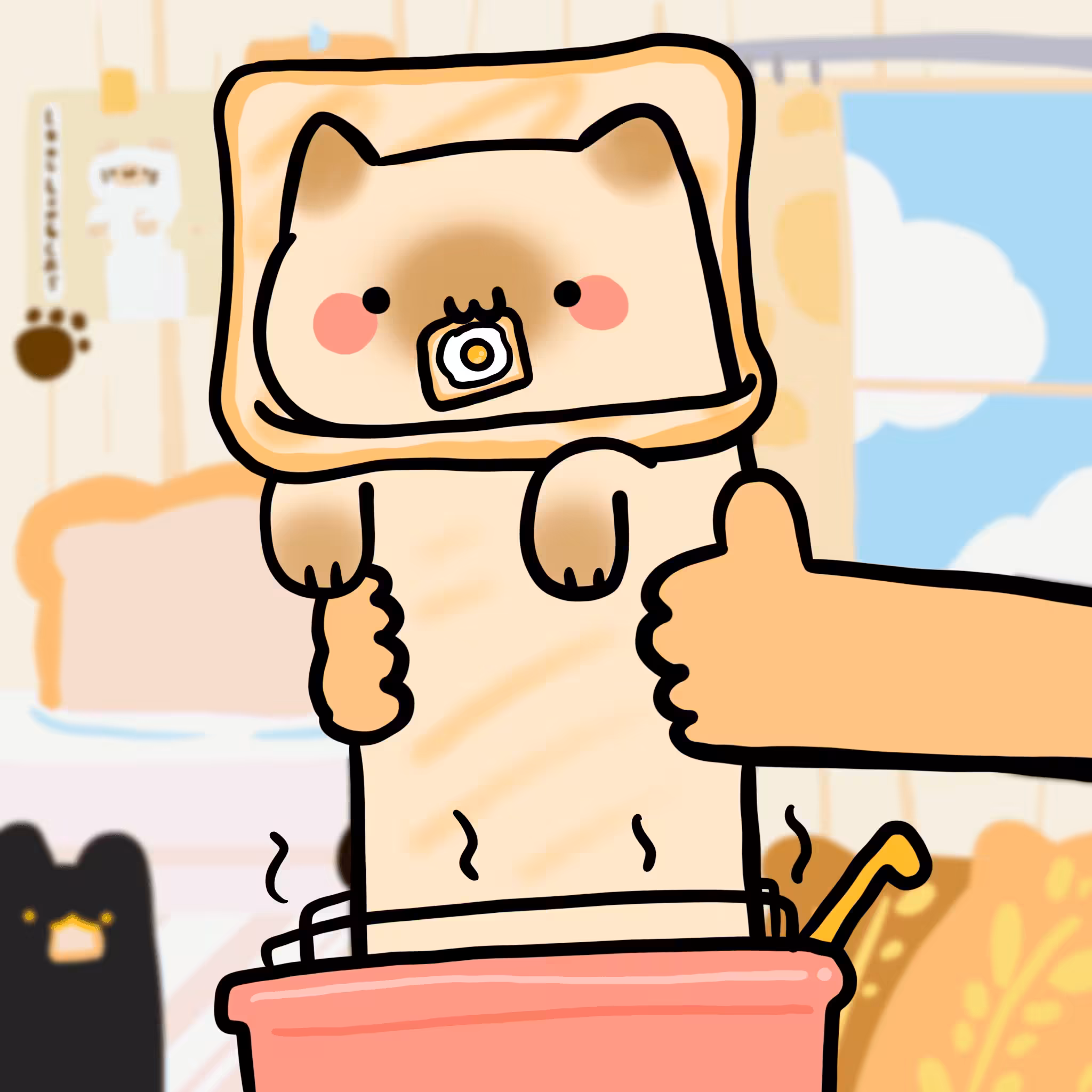 Long long cat toast #205