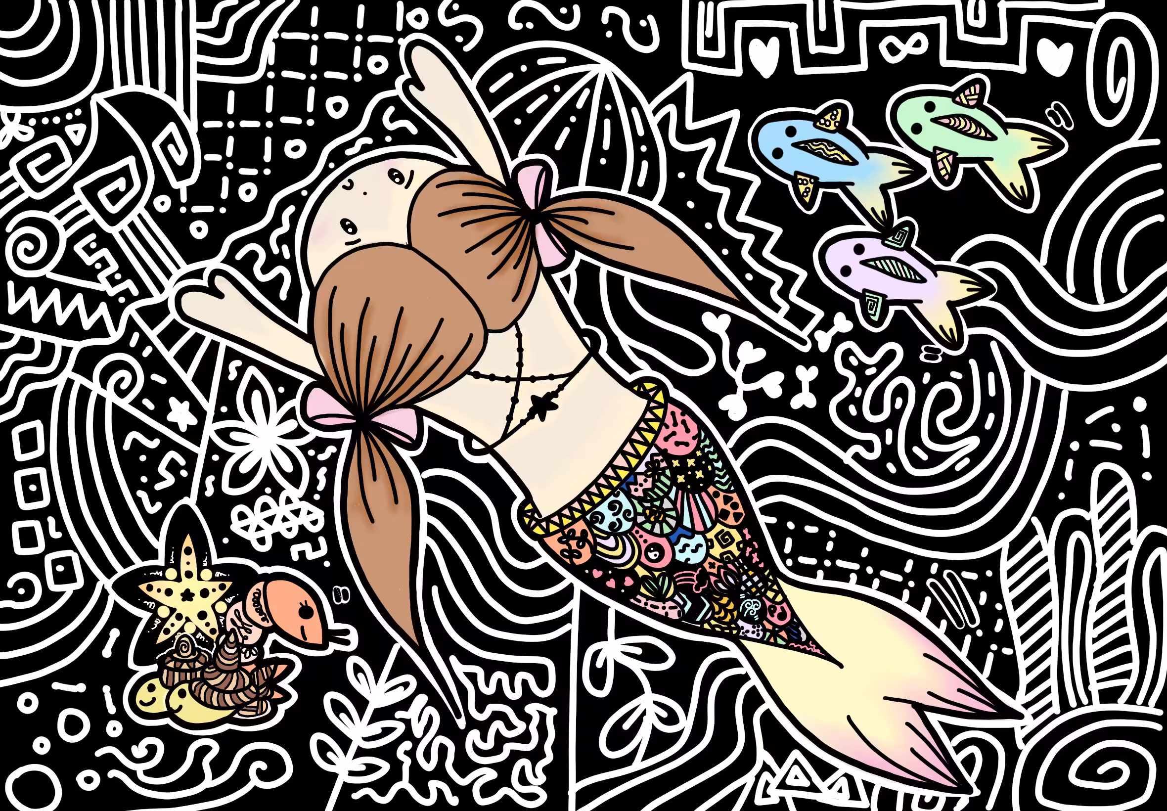 Mermaid doodle