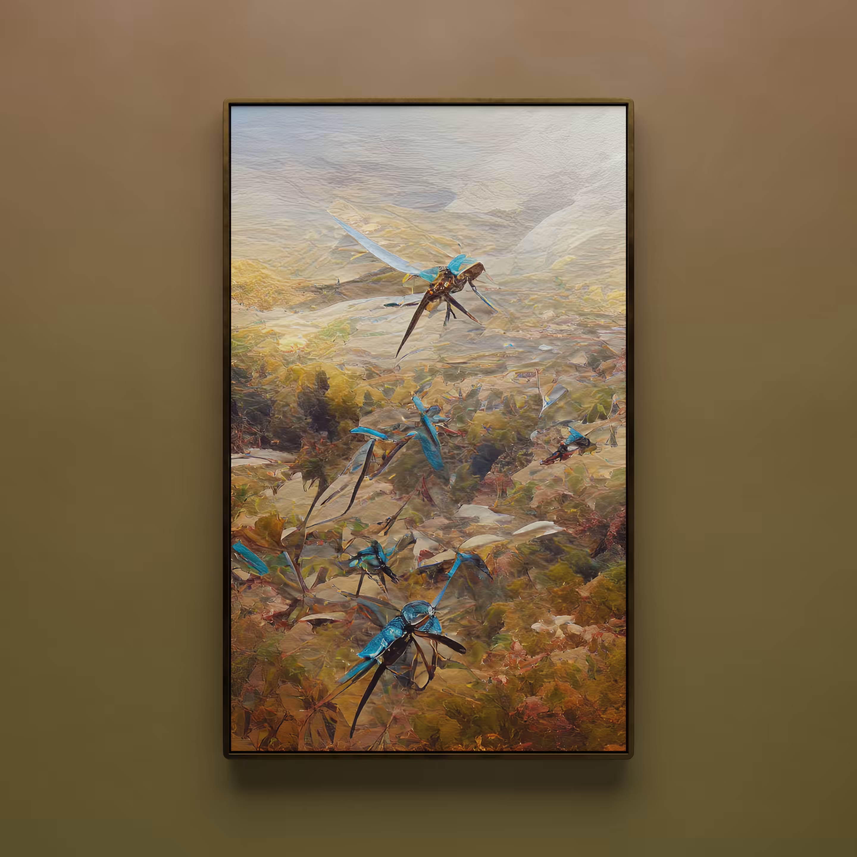 alive in a cloud of dragonfly wings