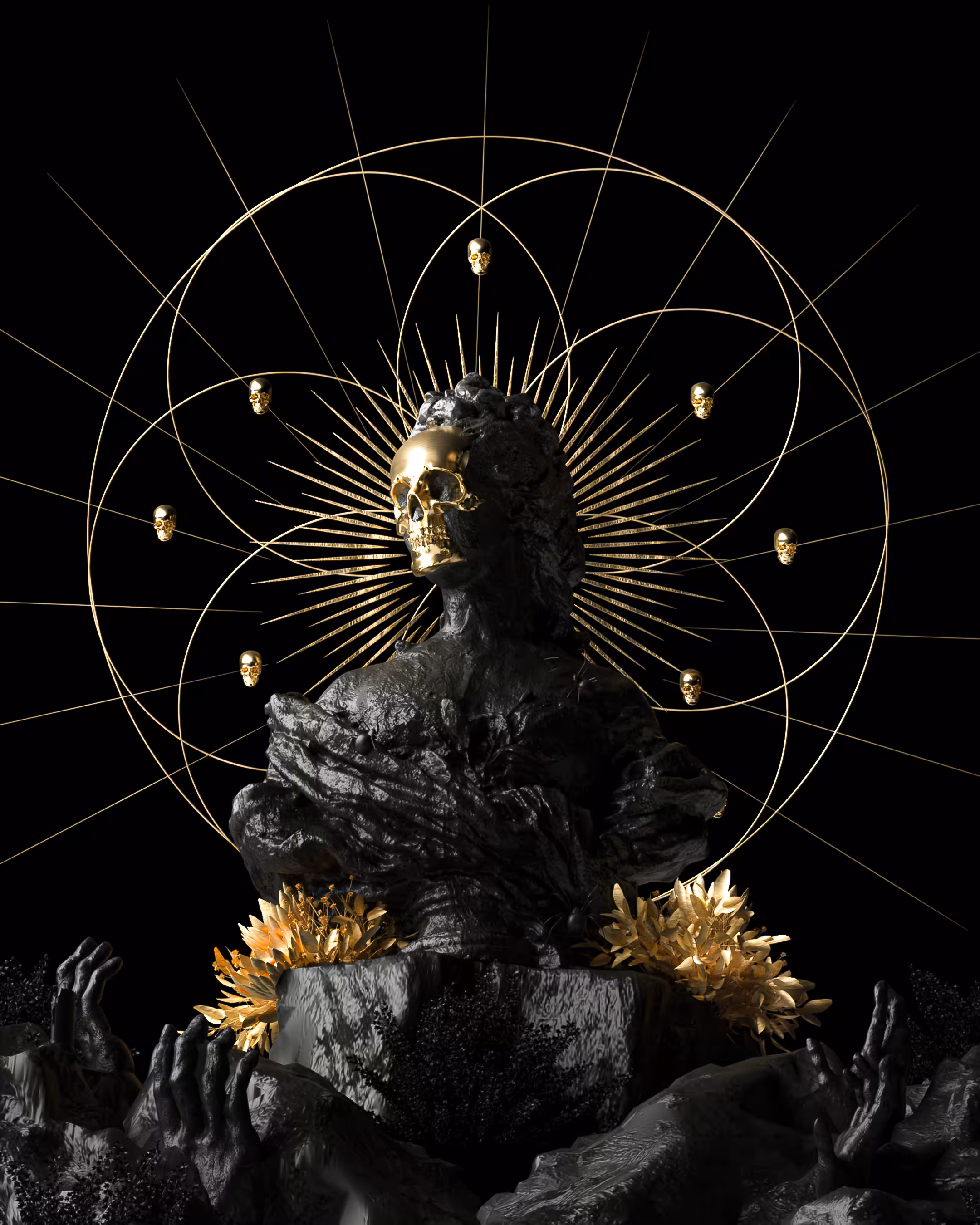 Golden face 01