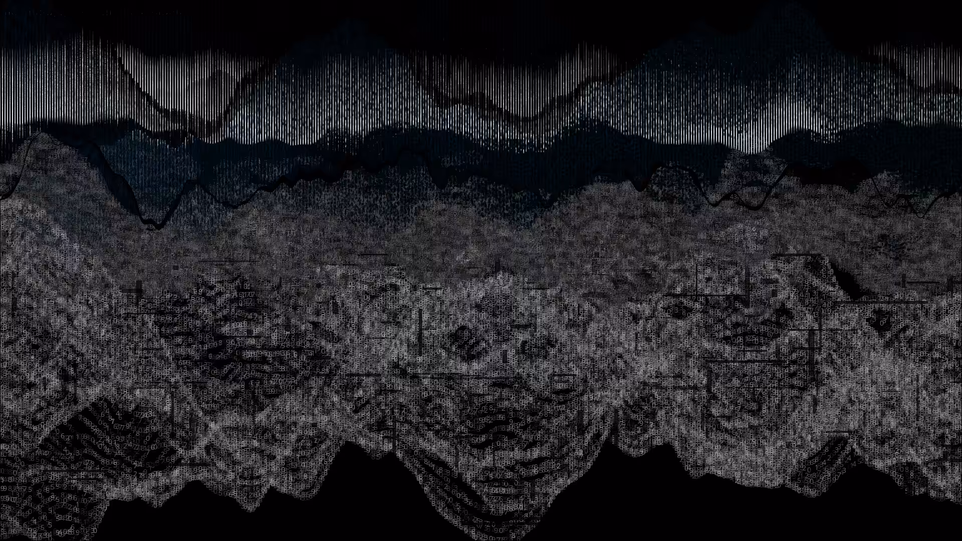 Pixel rain in a data landsacape #1