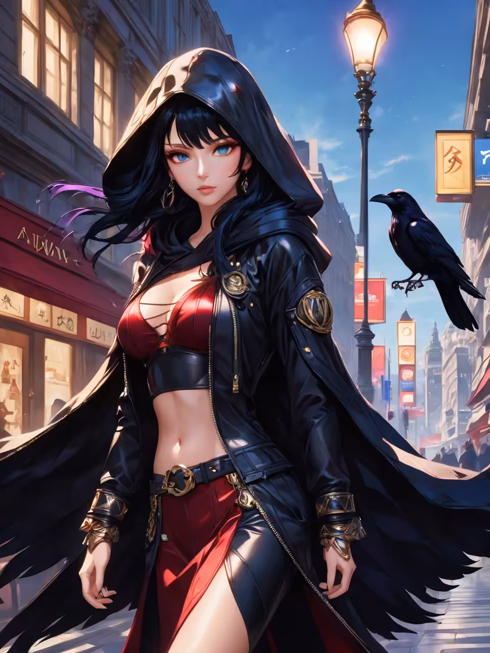 🌎   AI ART  WORLD  🌎: Raven Lady #2