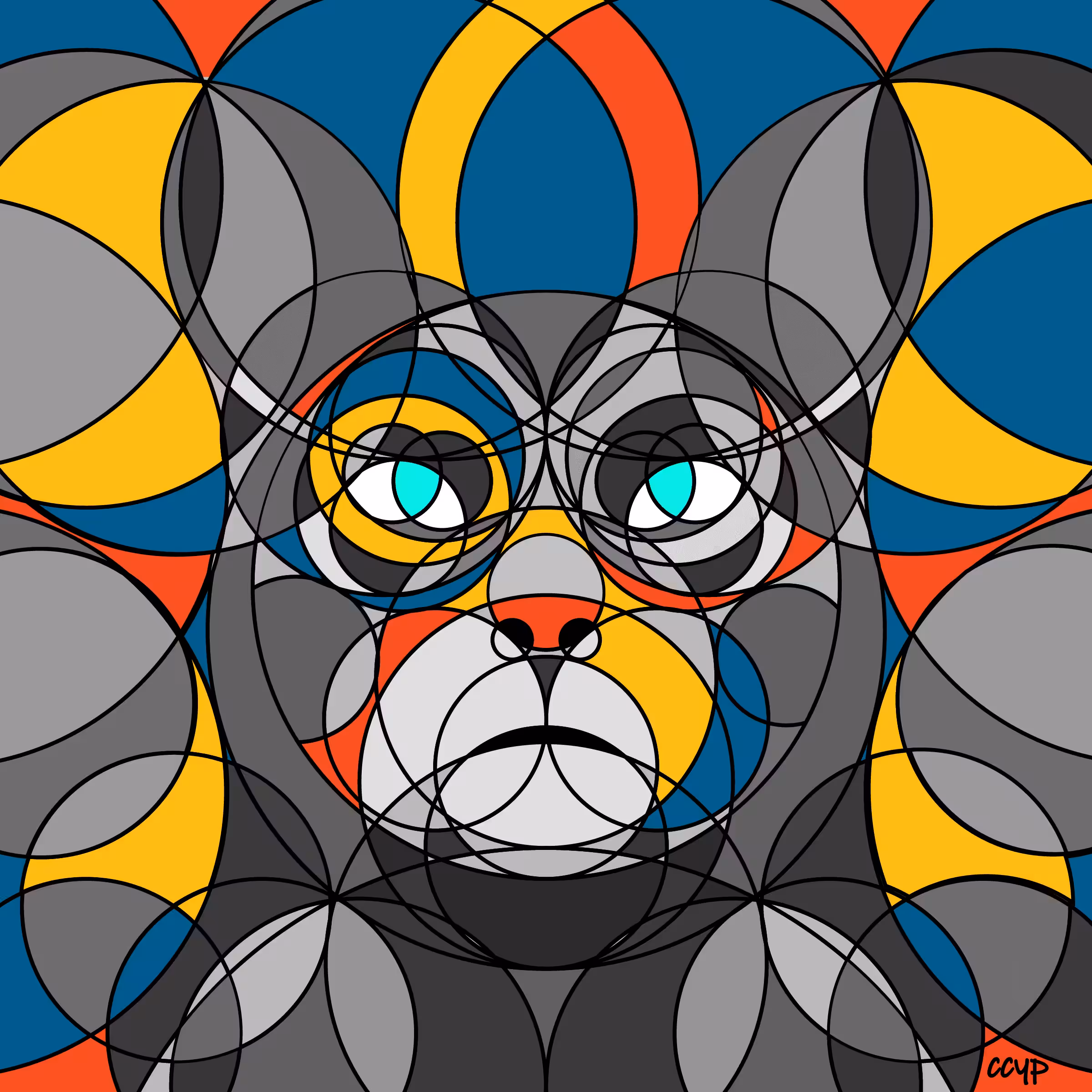 Animal Circle Illustration #012 (color)