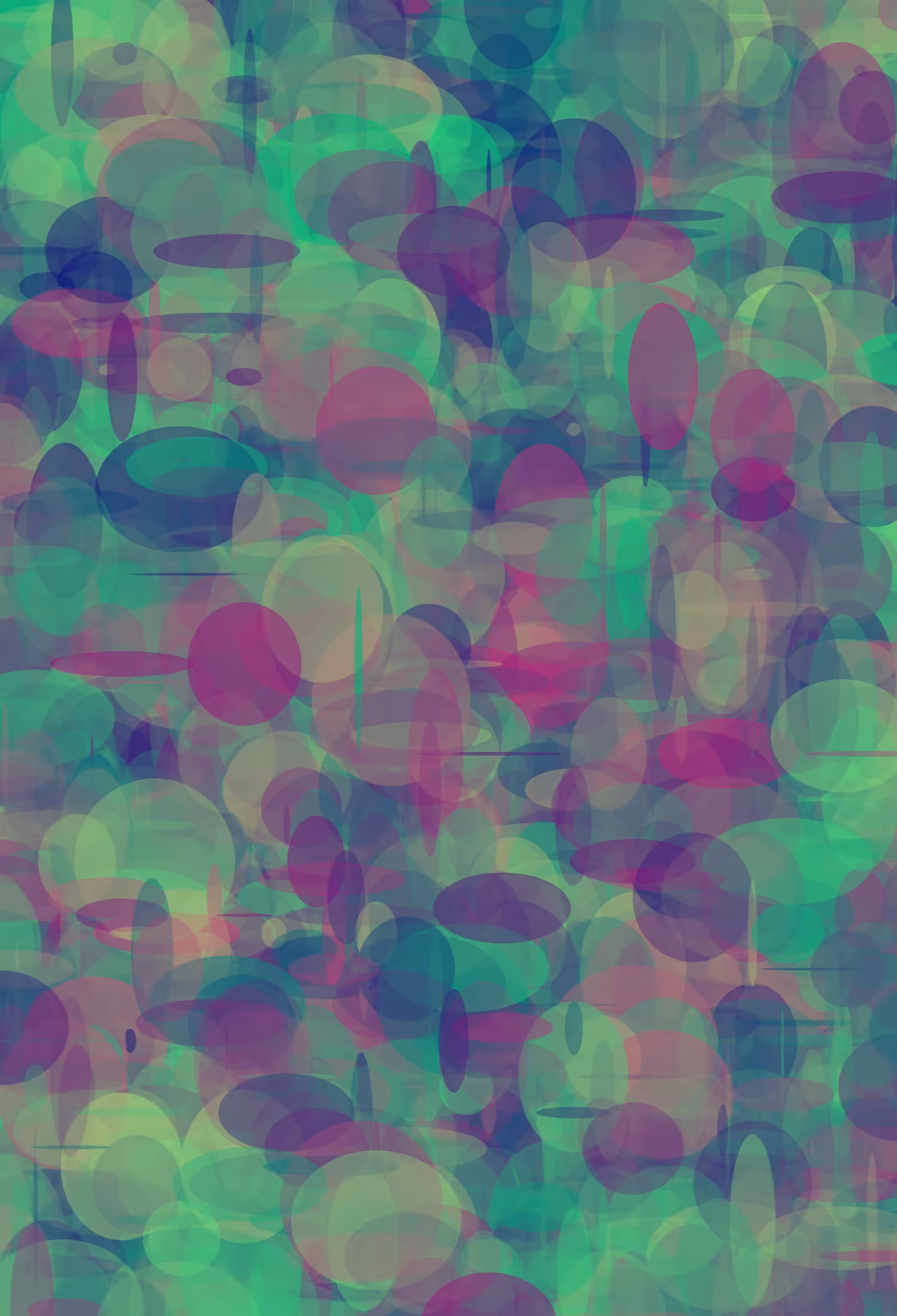 Genes: Blurry picture of a wall with a bunch of colorful things 12