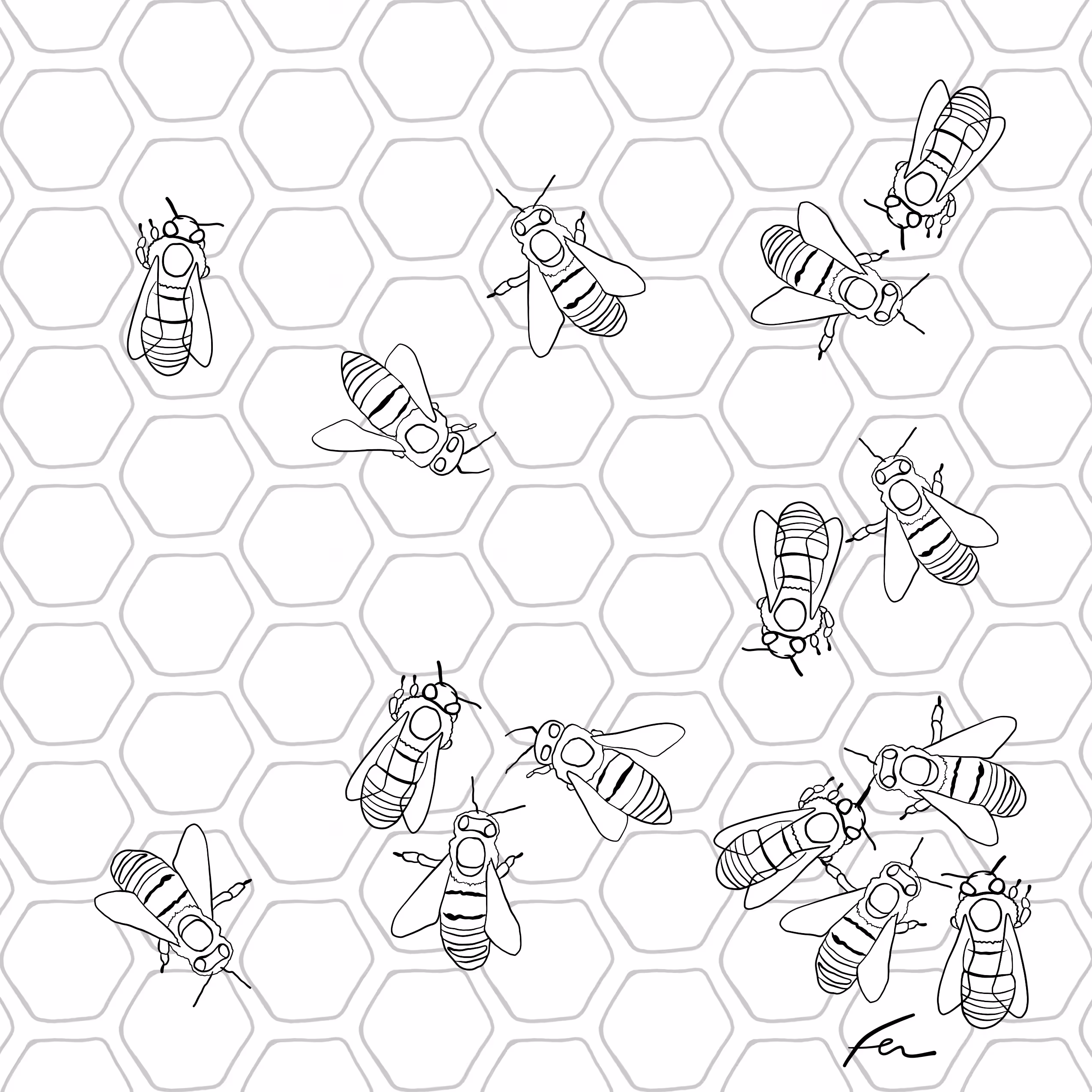 Rusty Patched Bumble Bee - Endangered Species Coloring Page