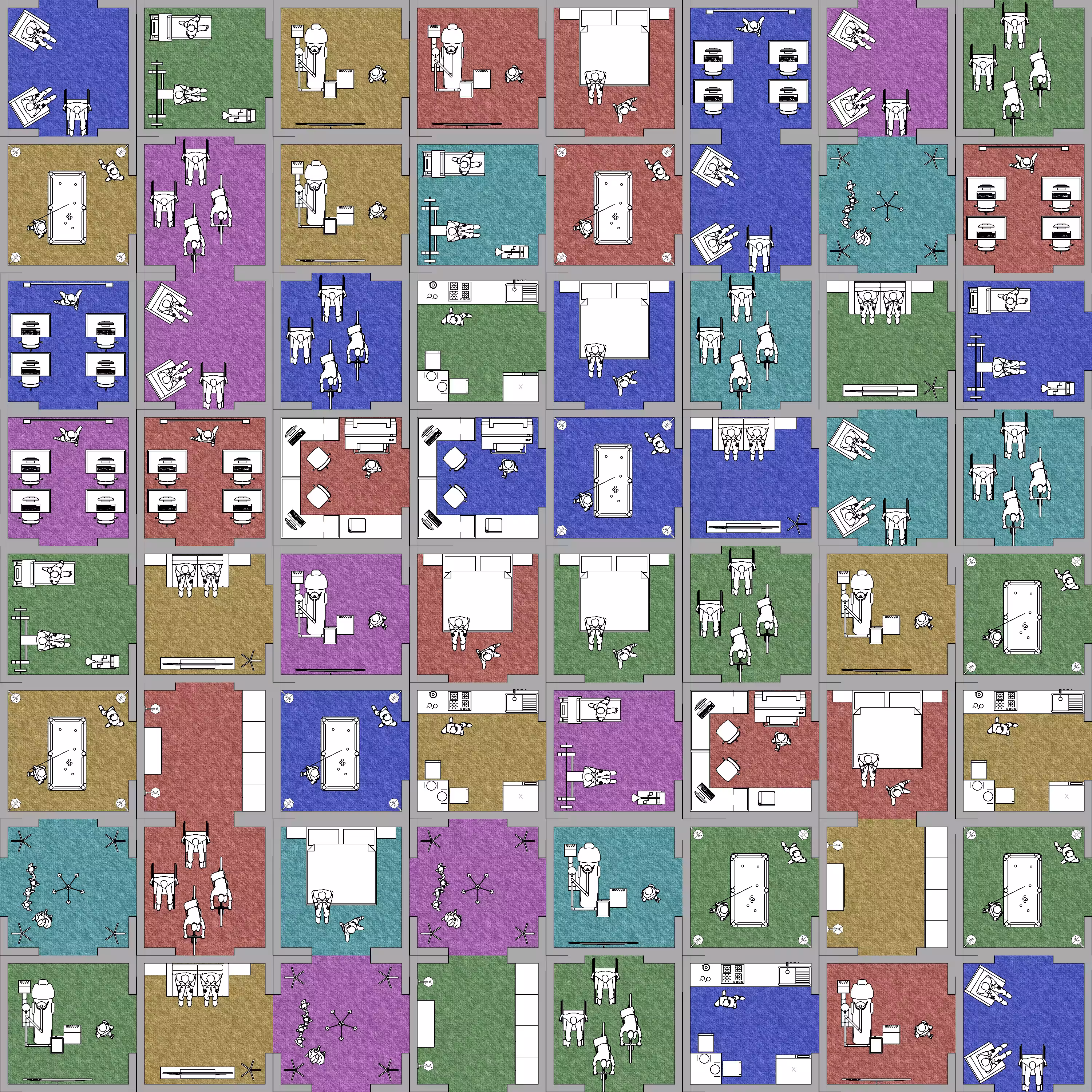 Harlequin block building #10