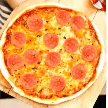 Large Pizza, Extra #BTC