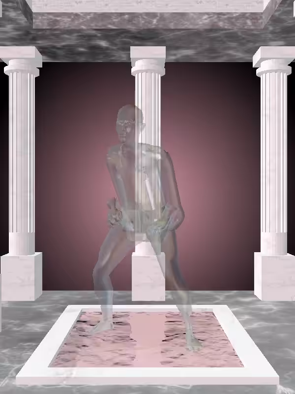 HeavenComputer: The Fading Kicking Opalescent Onyx Woman #501