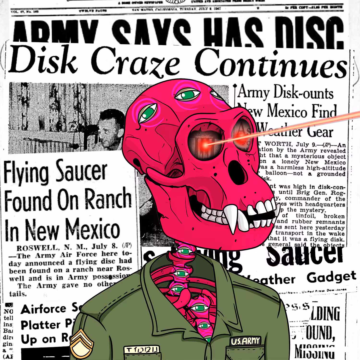 Wicked Ape #9749 Derivative By FutureNow Art