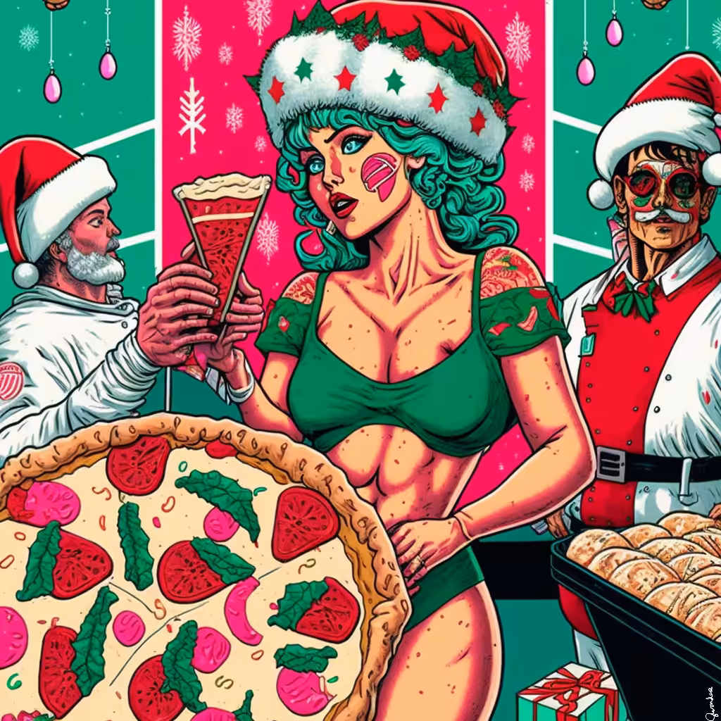 hot pizza xmas party