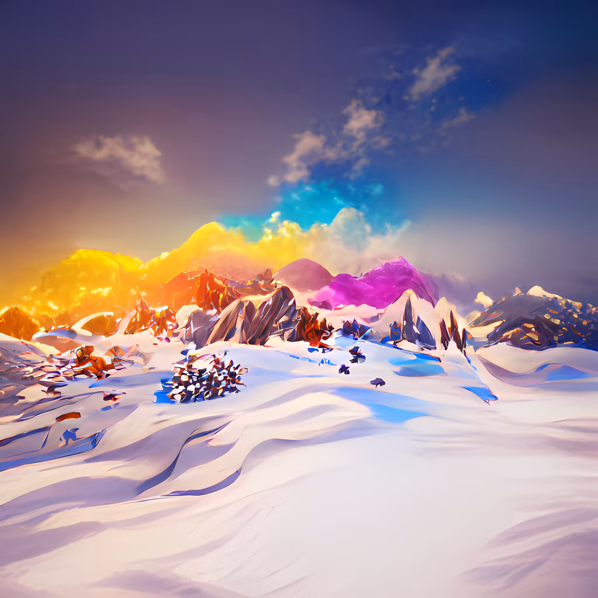 Snowy AI Mountains #9