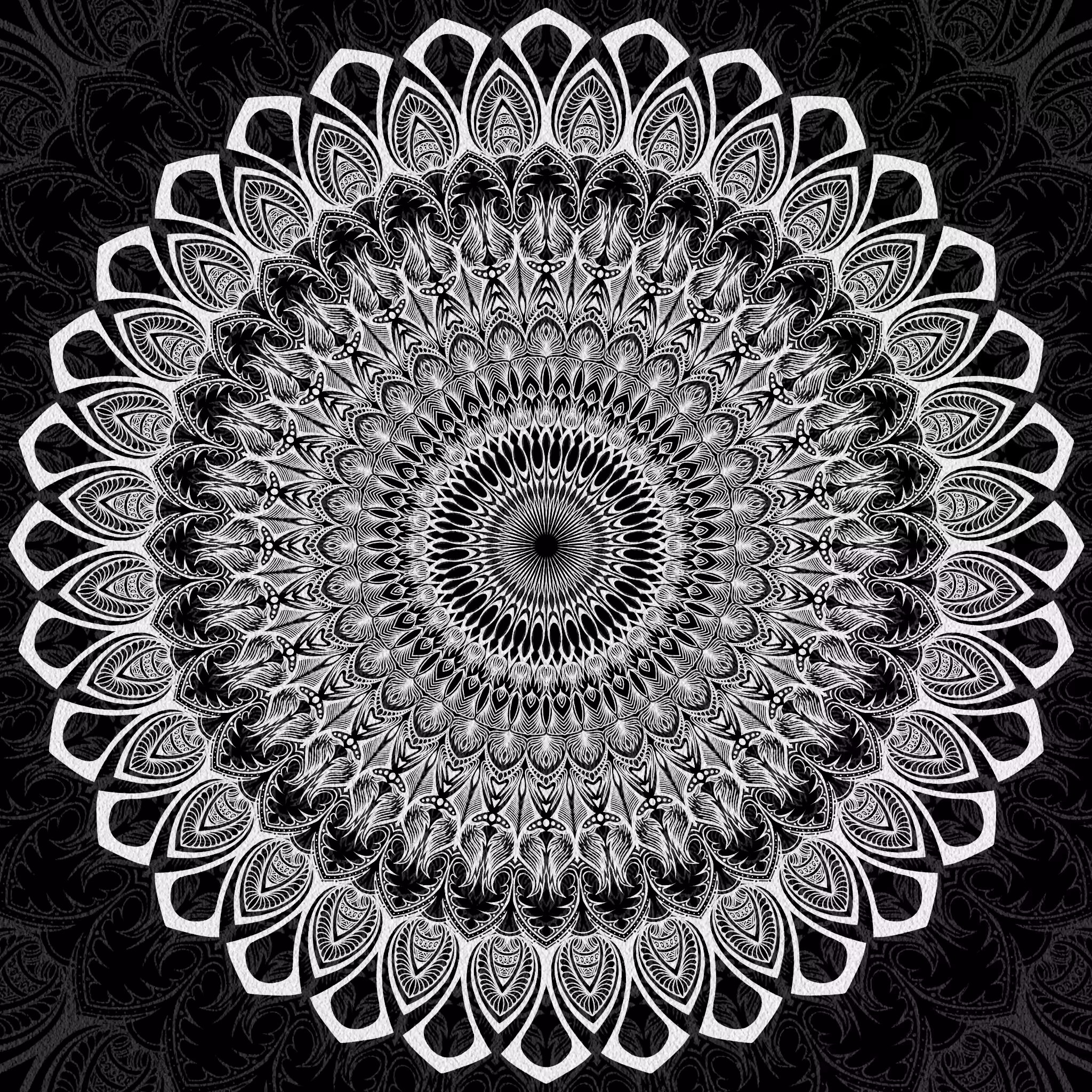 Black and White: BW Mandala 15