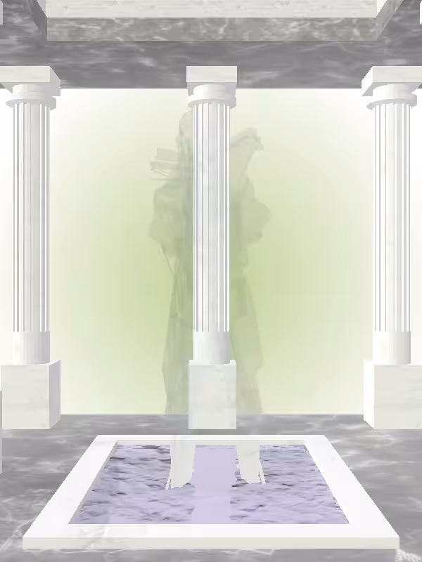 HeavenComputer: The Fading Cheering Matte Pale Green Woman #3867
